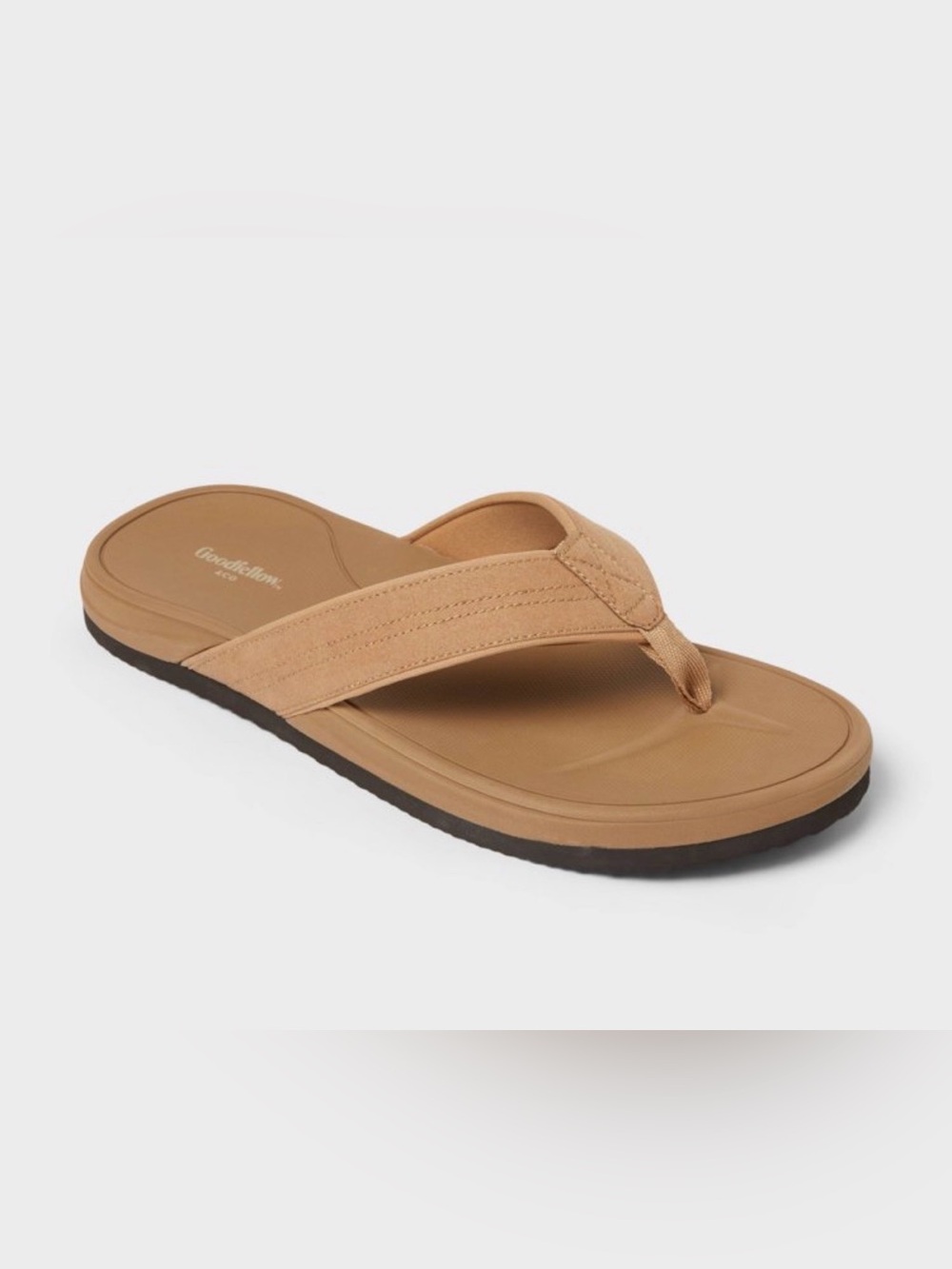 Men's lan Comfort Flip Flop Thong Sandals - Goodfellow
& Co™ Tan Medium 9/10